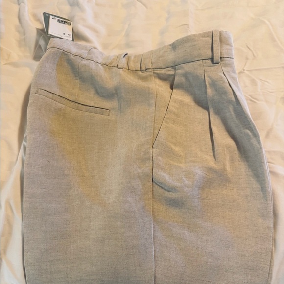 H&M NWT Light Tan Linen Chinos Size 14 - Picture 5 of 6